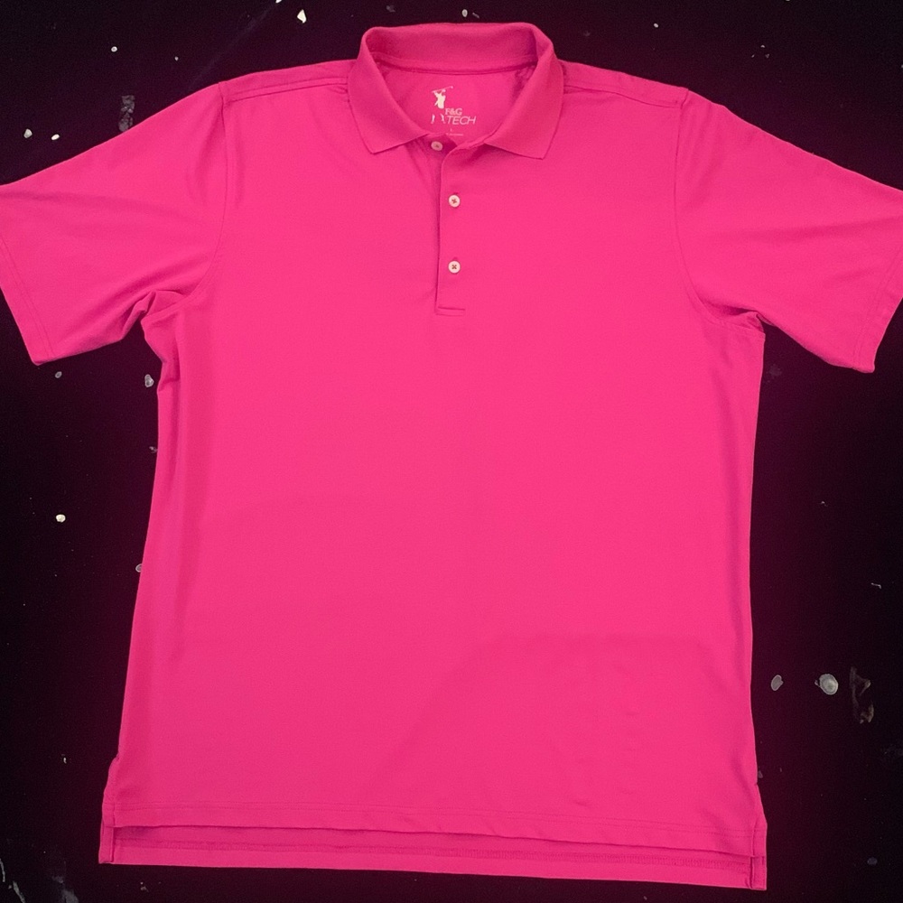F&G TECH SS Poly Blend 3 Button Golf Polo